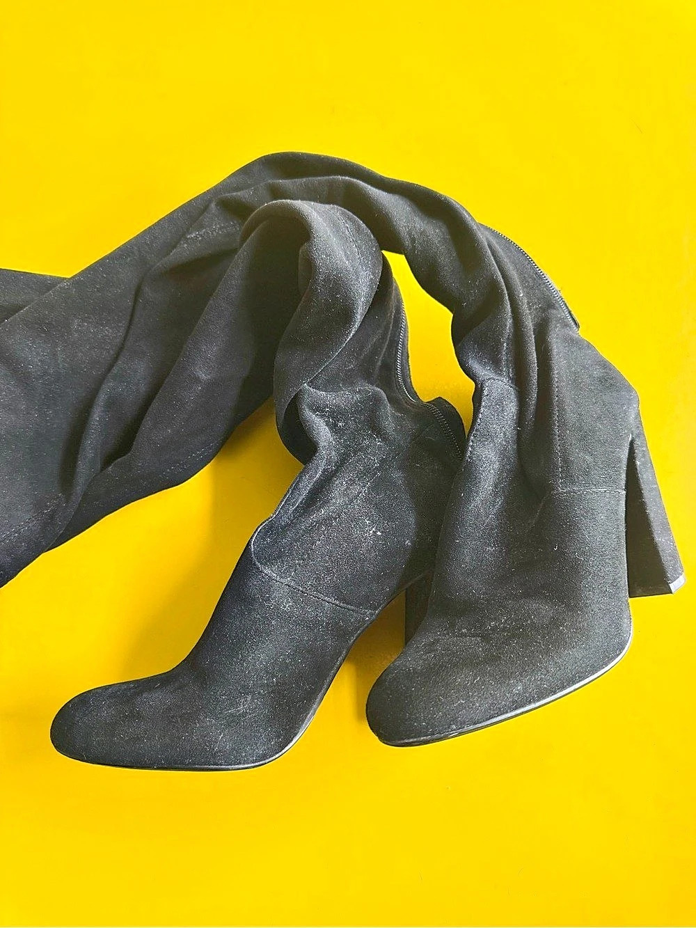 Black Over-the-Knee Boots Like New